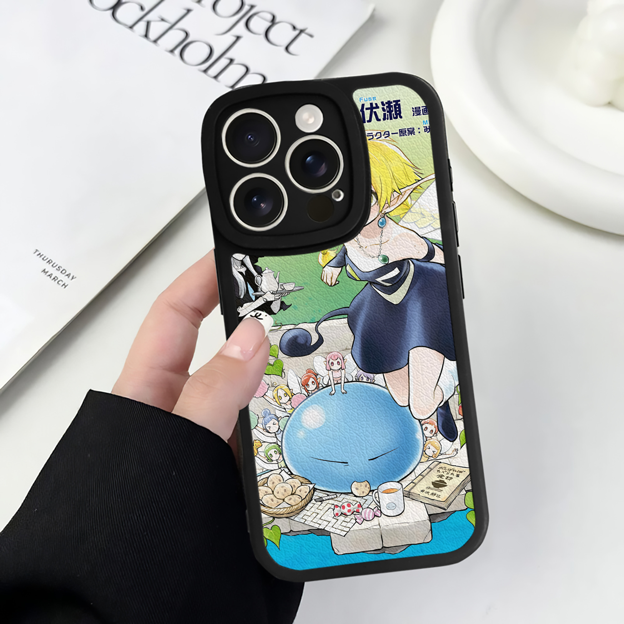 転スラ Regarding Reincarnated to Slime 【iPhone 16シリーズ対応】シリコンスマホケース（レザー調） 材質：シリコン